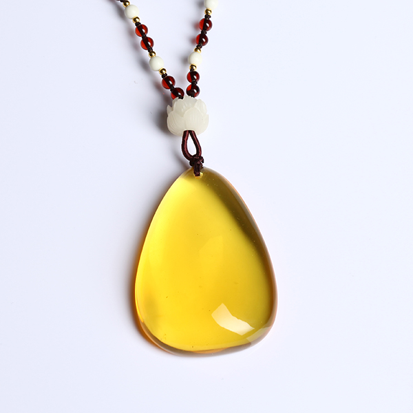 明珀素石项链